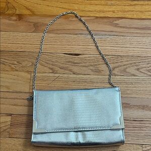 Silver Chain Clutch